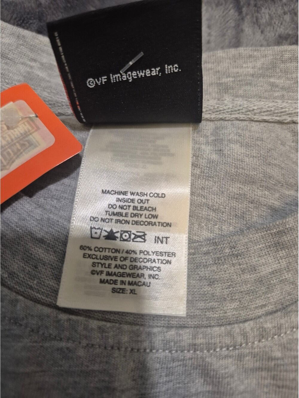 Vintage 2008 Harley-Davidson Grey Striped Sleeve Jersey Tee - Picture 7 of 9